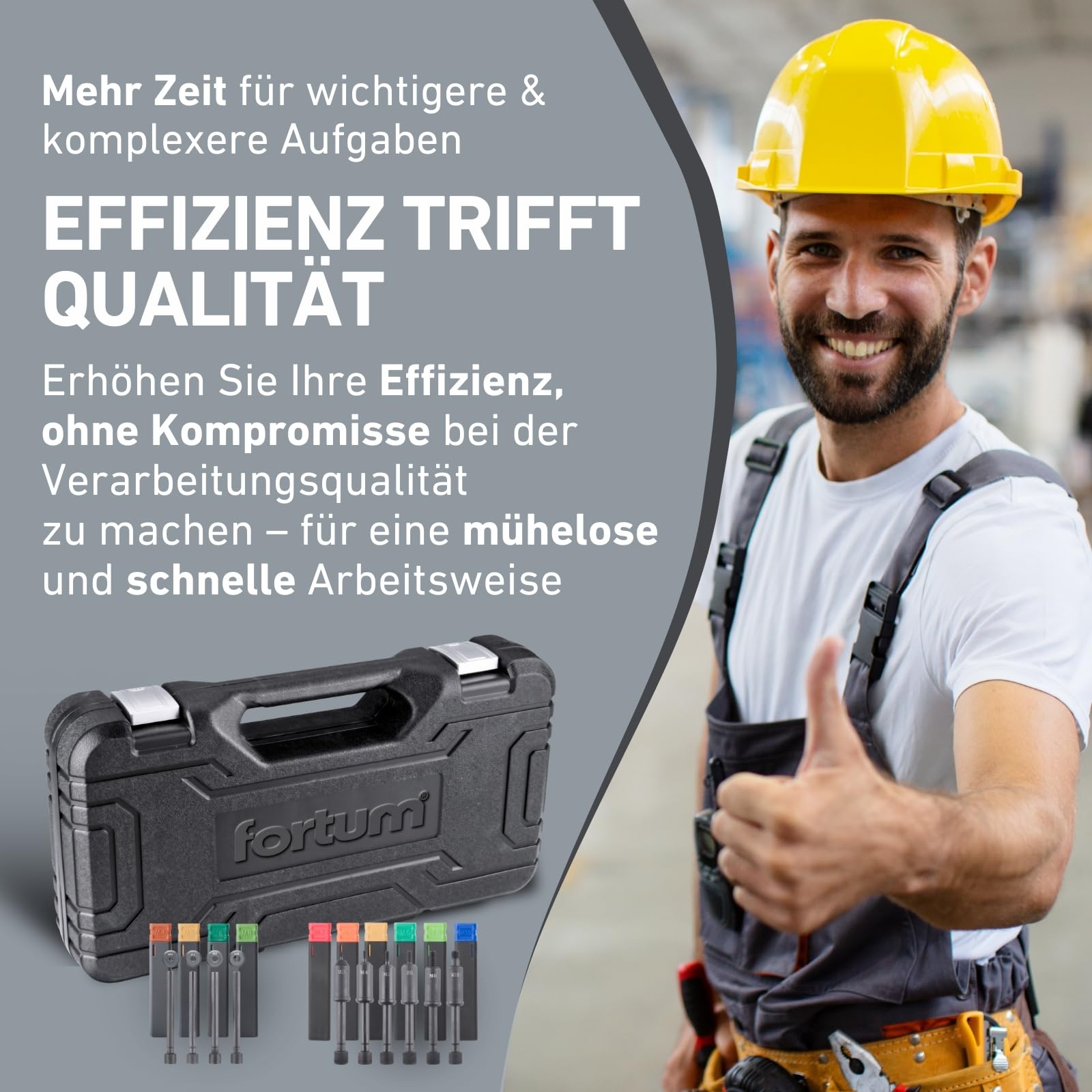 Kombi Hand-Nietzange für Blindnietschrauben M3-M8, Blindnieten 2,4-6,4mm & Gewindenieten M3-M10 I Nietmutter-Zange für Nietmuttern, Pop-Nieten & Schraubnieten
