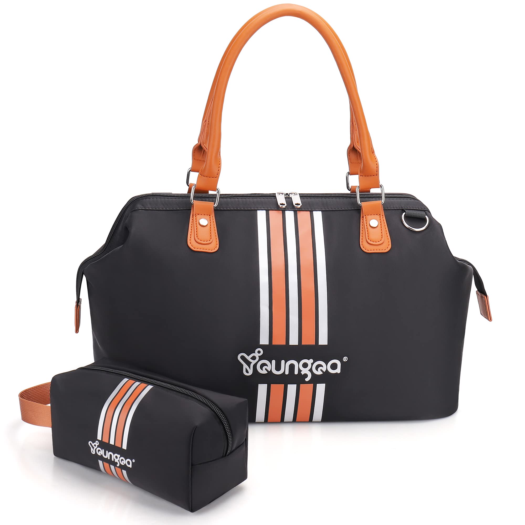 YOUNGOAOvernight Bag Weekend Carry on Bag for Women Hospital Maternity Bag Holdall Bag Carry on Bag Duffel Bag Tote with Wide Opening 25L for Ryanair Underseat Cabin Size