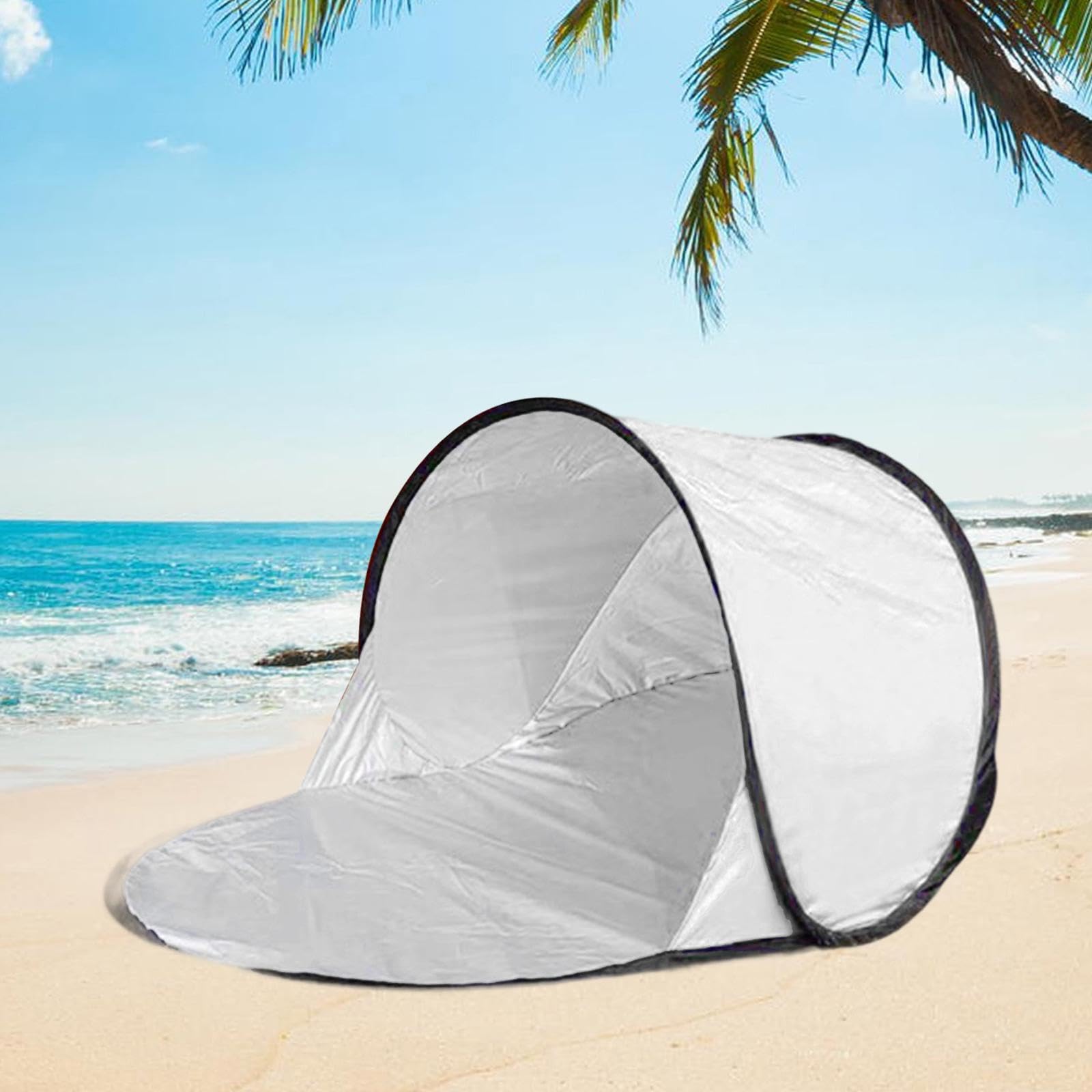 Tenda da Spiaggia Tenda Portatile da Sole Campeggio Automatica Materiale Resistente Facile da Trasportare Adatta per Viaggi Spiaggia Giardino Interno