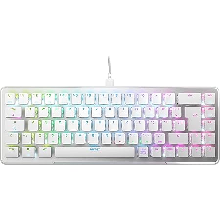 ROCCAT ゲーミングキーボード Vulcan II Mini JP ISO 日本語配列 有線 ホワイト/白 オプティカル リニア ミニ(65%) RGB Windows 7以降 【日本正規代理店品】