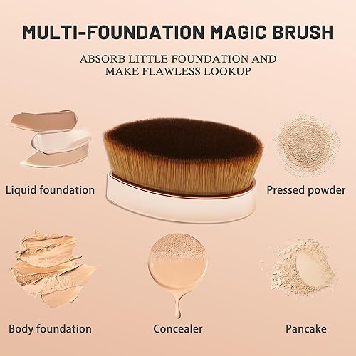 Miniatura 2 de Brocha de base  Costica Kabuki Brush para maquillaje líquido, para cosméticos líquidos mixtos, crema o polvo impecable con estuche protector de