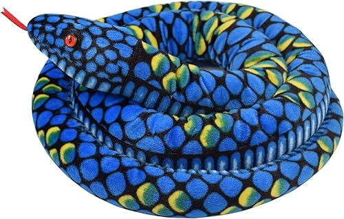 Miniatura 4 de MUOVE Animal de peluche de serpiente, serpiente grande de felpa realista, regalo de 110 pulgadas para niños