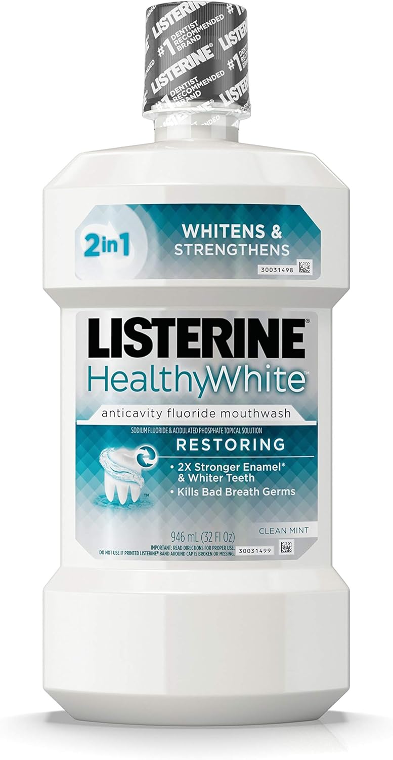 Listerine Healthy White Restoring Fluoride Mouthwash