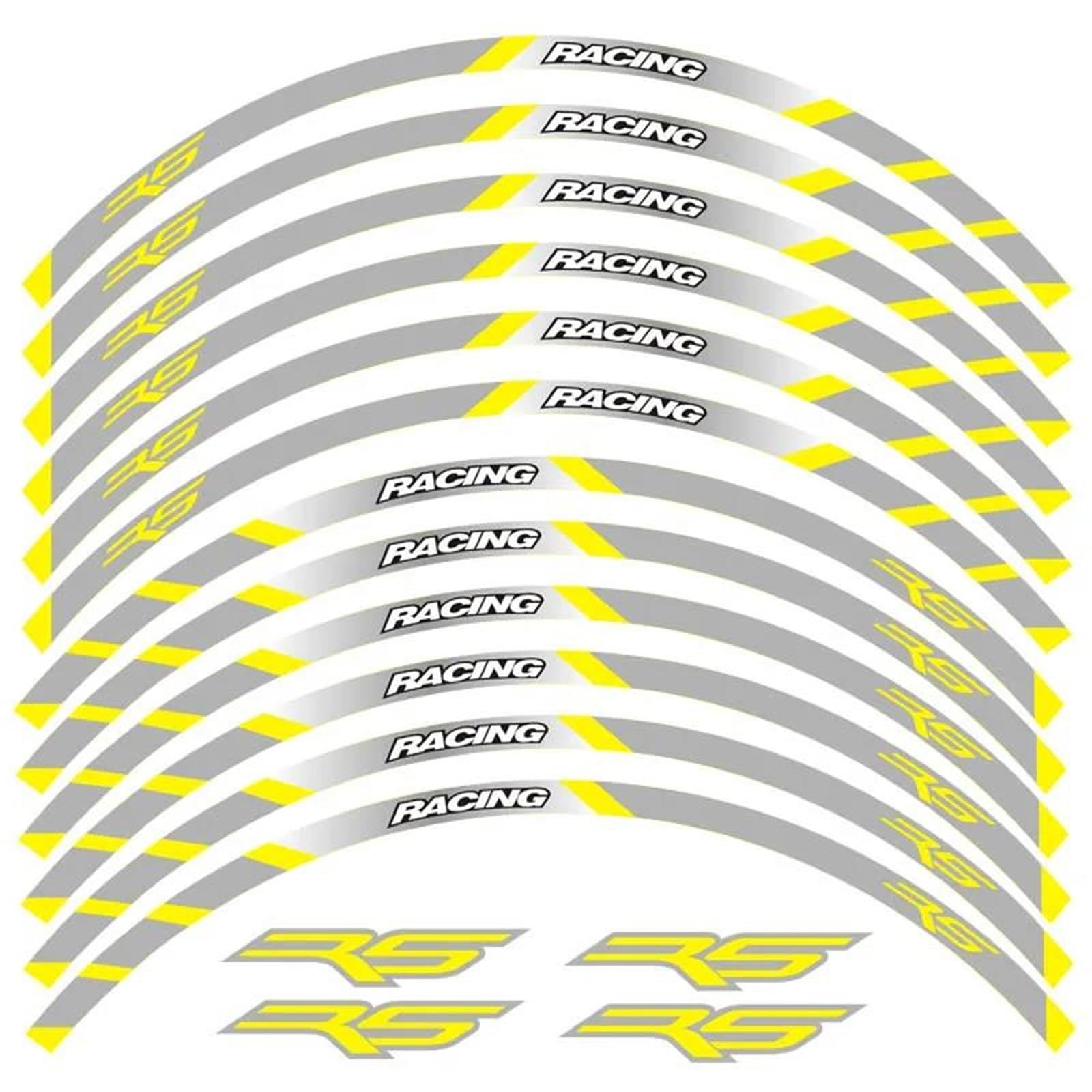 12 Strips Motorcycle Reflective Decals Wheels Moto Rim Stickers for Aprilia RS Rs125 Rs 125(Color8)