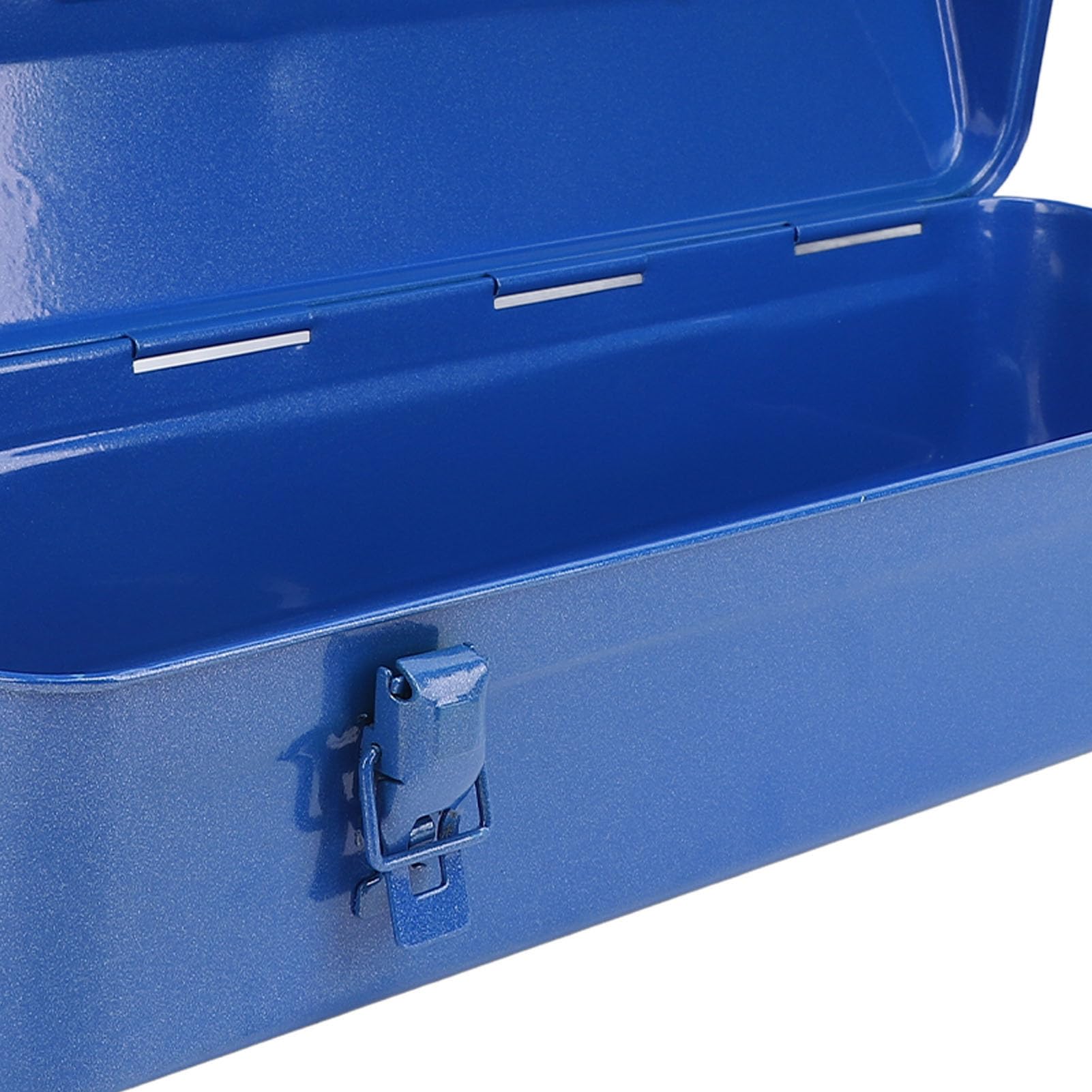 CHICIRIS Cassetta Portattrezzi in Metallo, Scatola Portattrezzi Portatile | Cassetta degli attrezzi blu, cassetta degli attrezzi in metallo Organizer per riporre gli attrezzi portatile con struttura