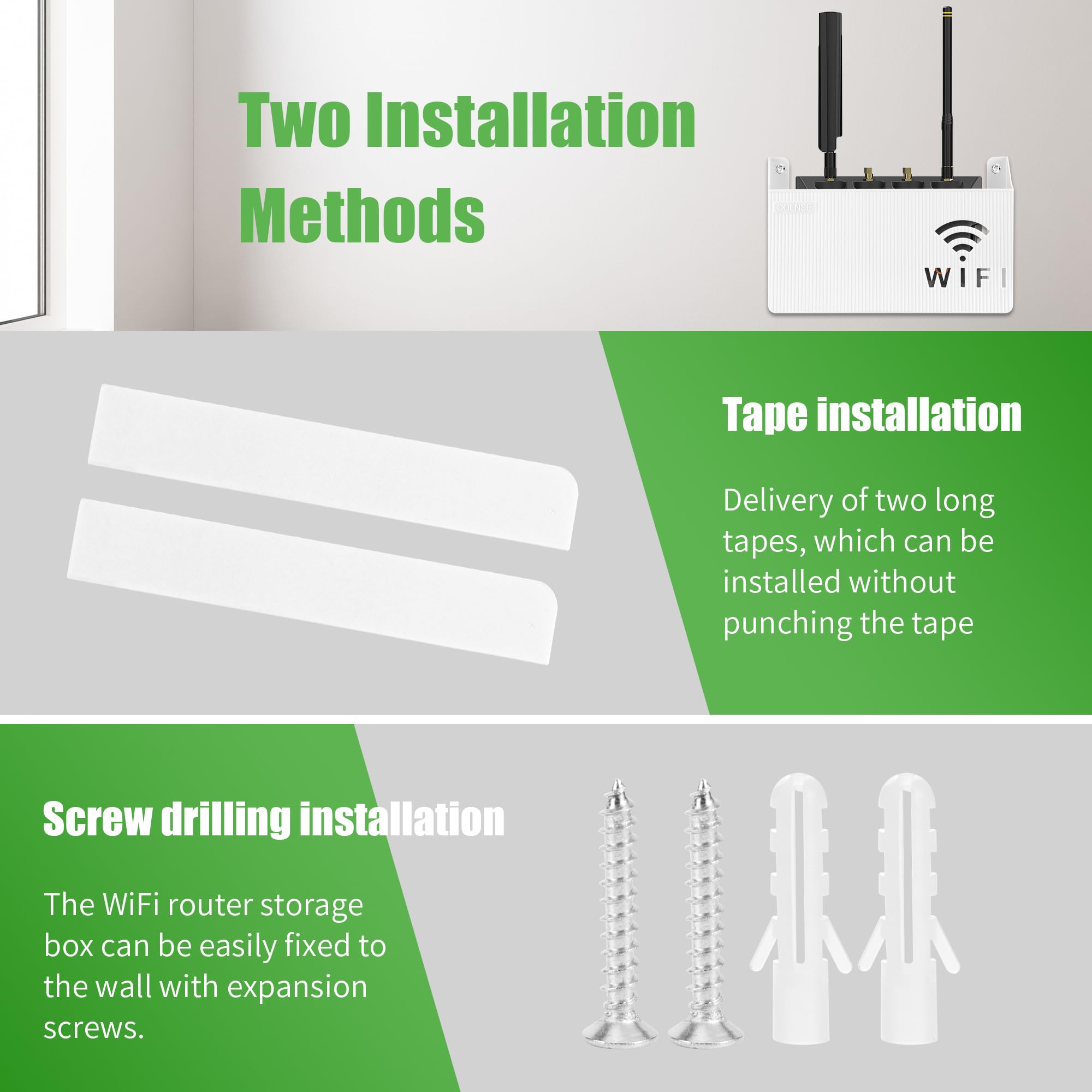 Scatola Muro Per Router WiFi - Mensola Parete Per Nascondere Cavi E Prese - Foto 8