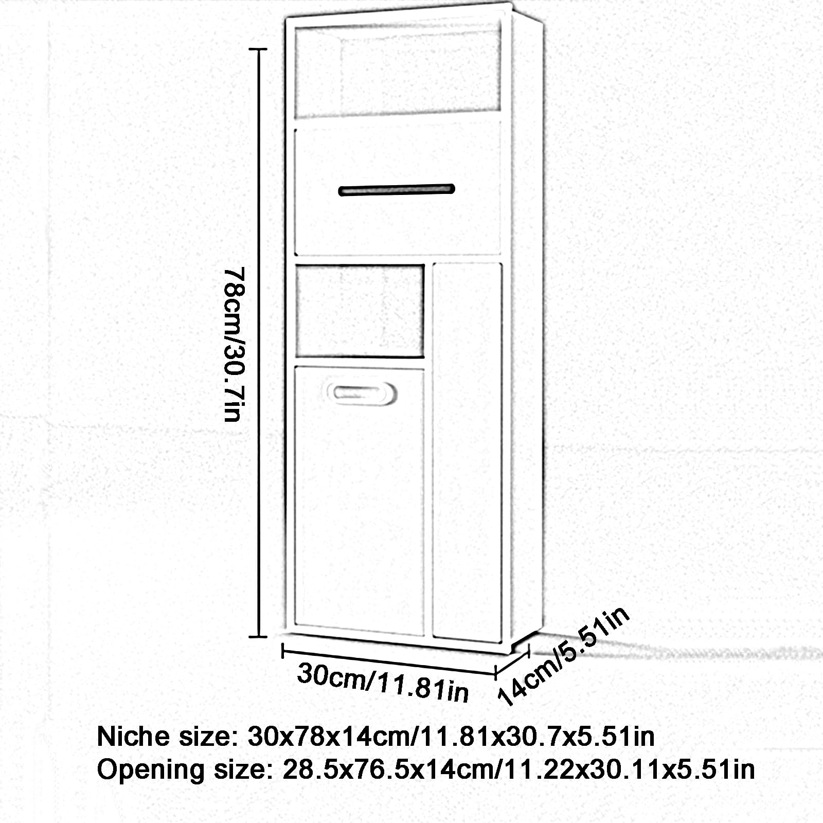 Naścienny łazienkowy stojak do przechowywania papieru toaletowego ze stali nierdzewnej i wbudowany kosz na śmieci ze szczotką toaletową, czarny, 30 x 78 x 14 cm, do sypialni, biura i kuchni