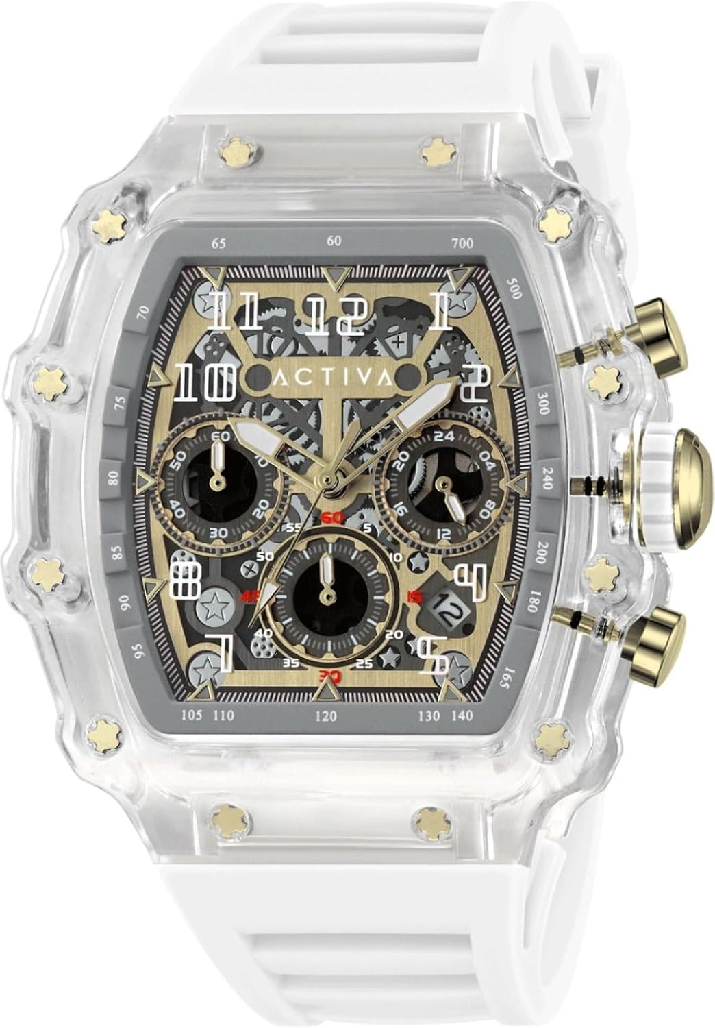 Invicta Essentials Men 44.3mm Acrylic Transparent Antique Matte dial MG53 Quartz