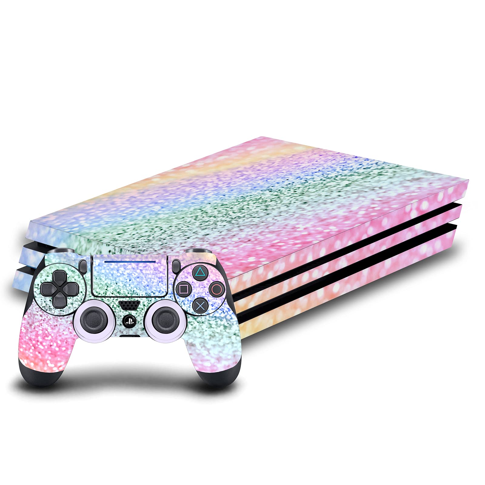 Autocollant PS4 Pro Licorne pour Protéger la Console et la Manette des Rayures