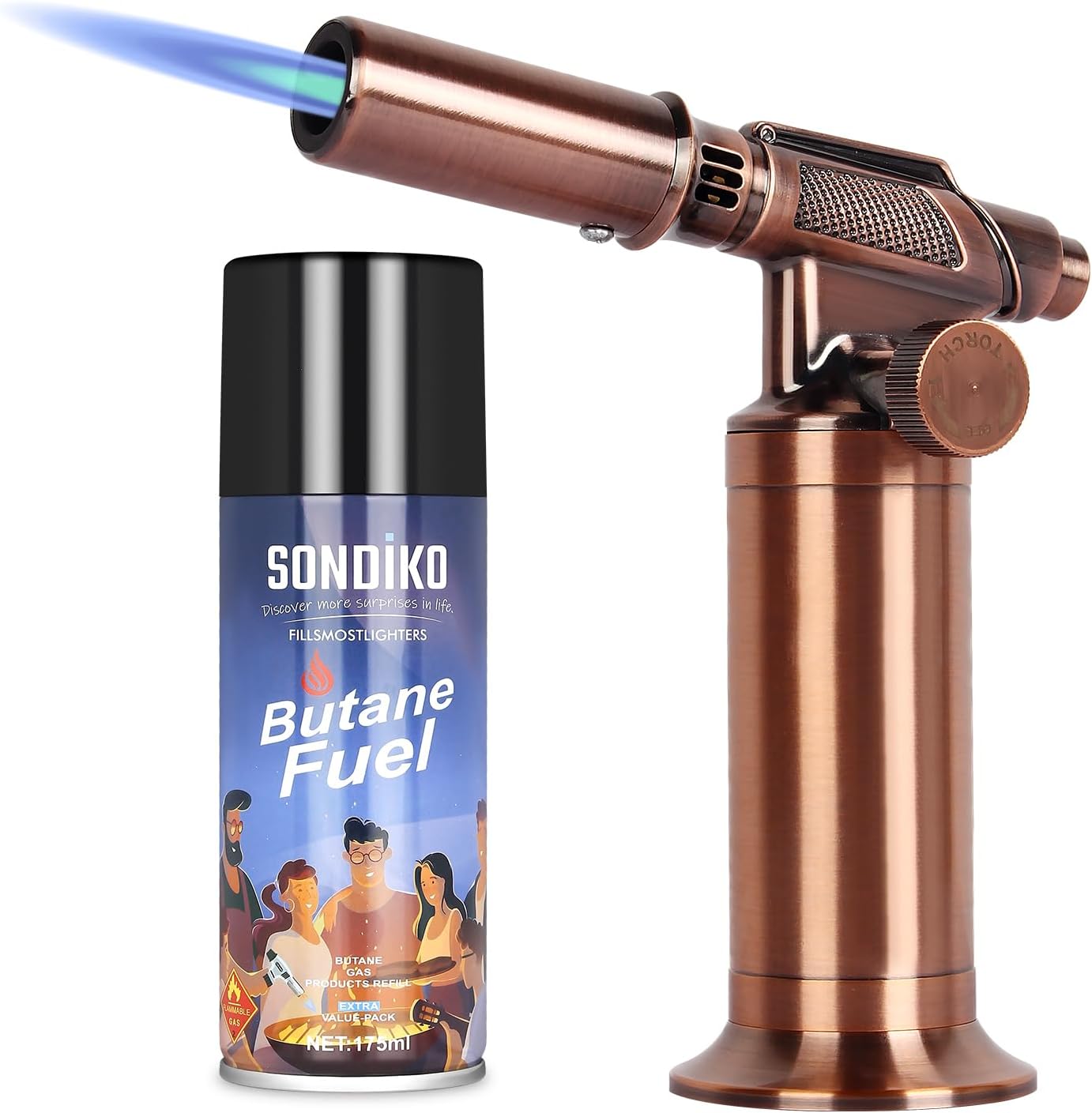 Sondiko Butane Torch and Fuel Refill, S801 2 with 175 ml