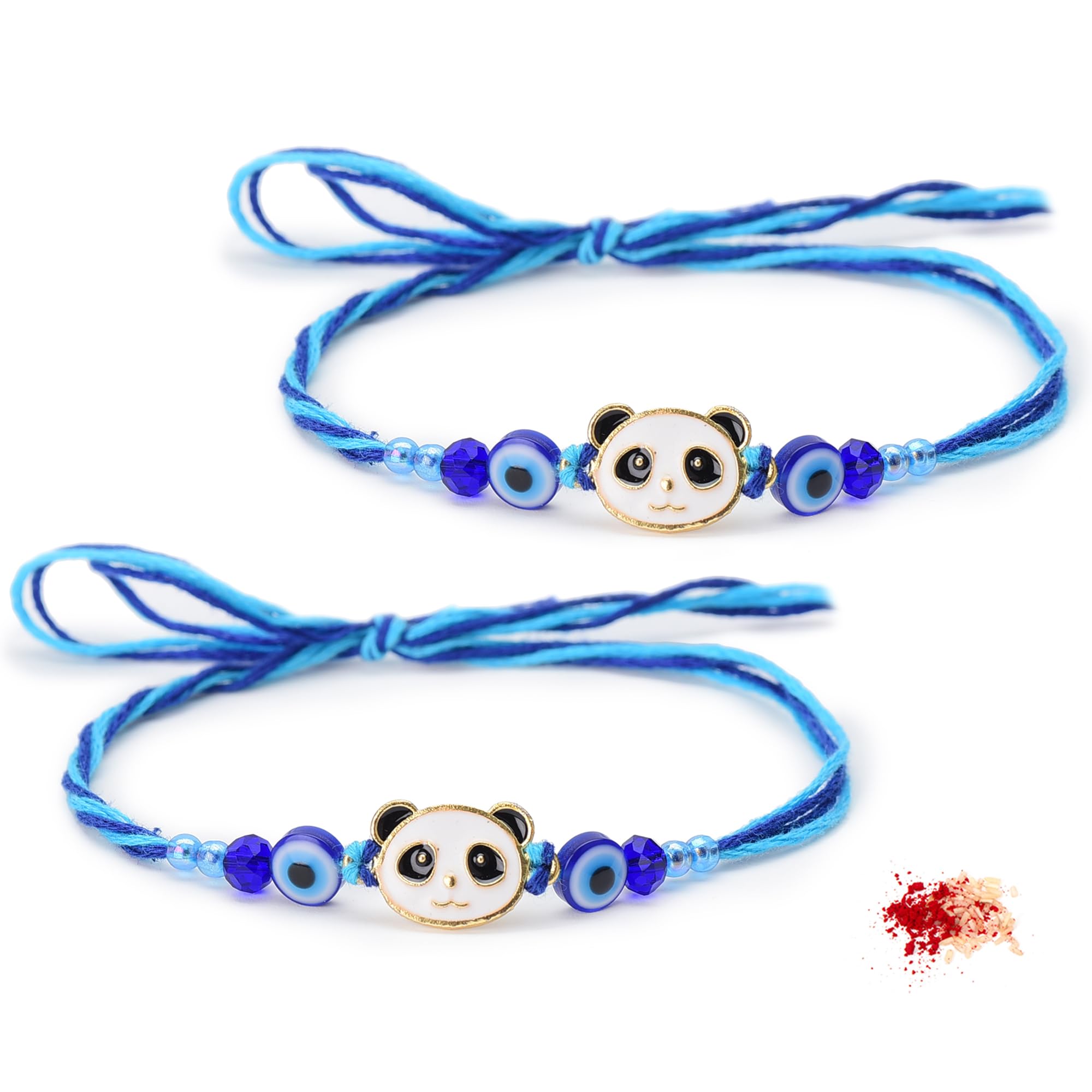 Kids Rakhi/Band For Beloved Brother With Tilak Material - Pack of 2 Kids Rakhi-image-46
