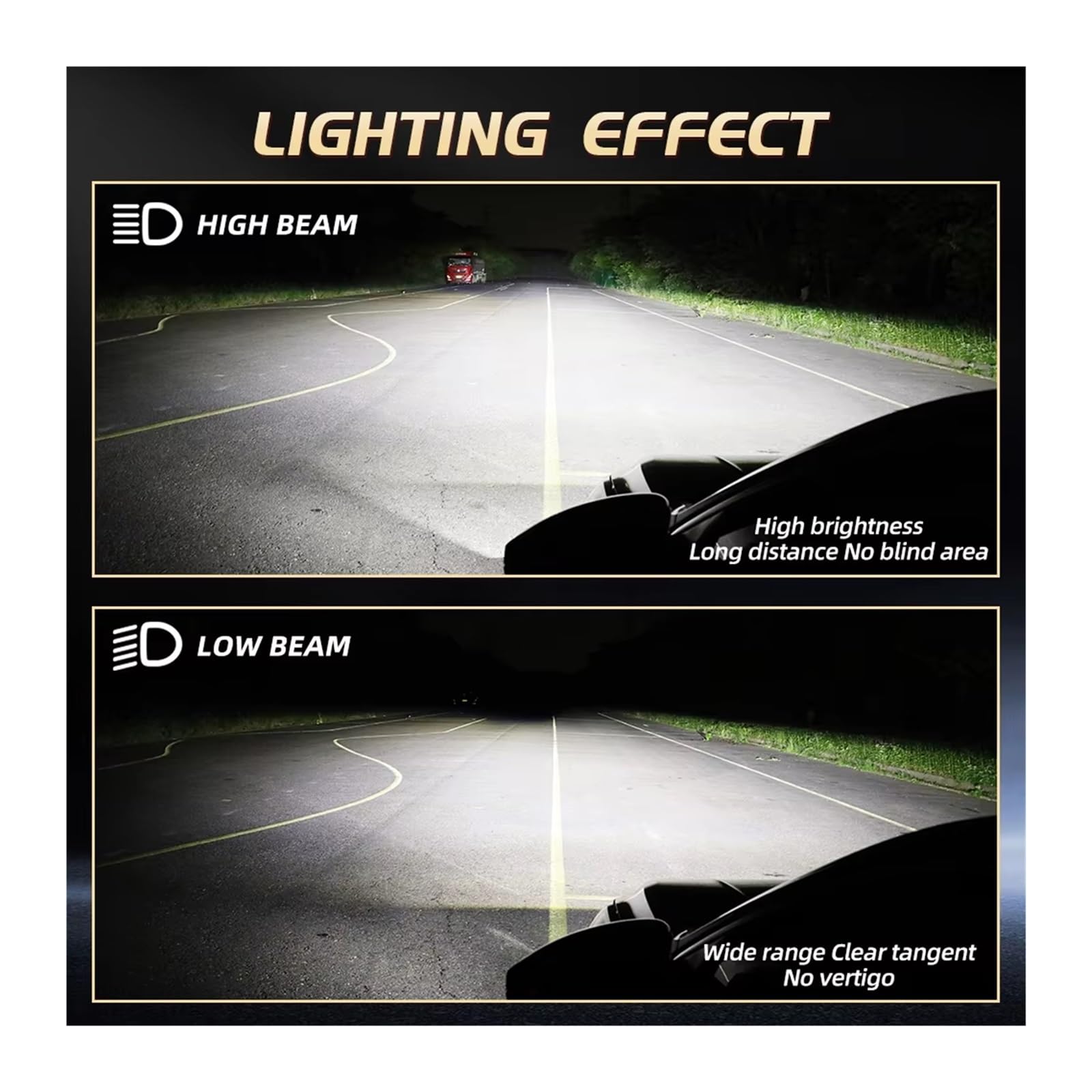 Faros Delanteros Bombilla Faro Delantero Coche H4, Lentes Proyector Led, Haz Alto/bajo, 100000LM, Canbus Turbo, Bombillas LED, 12V, 24V, 6500K FARO PRINCIPAL