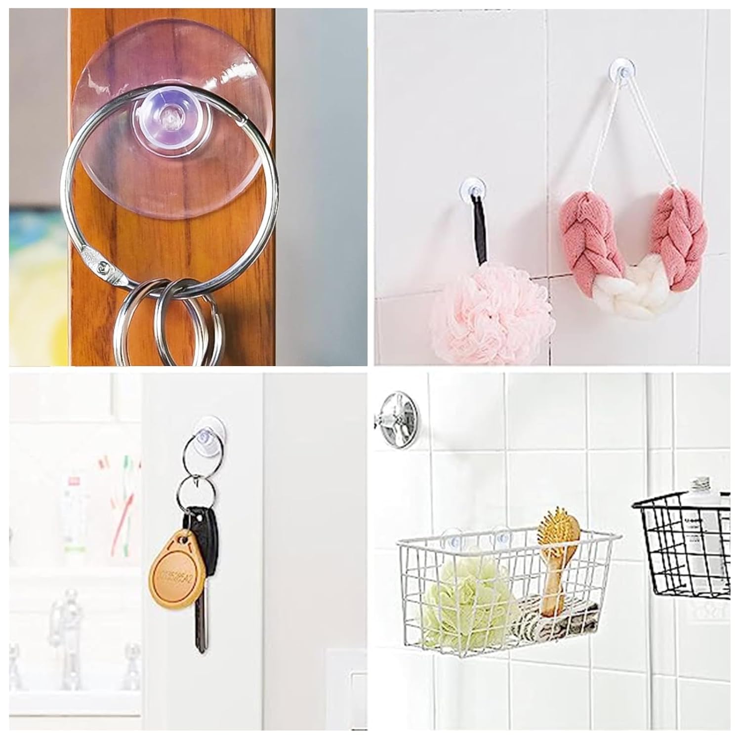 20 Pcs Clear Glass Suction Cups – Small Strong Suction Pads For Windows, Tiles, Tables, Cars, Kitchen & Bathroom-551224