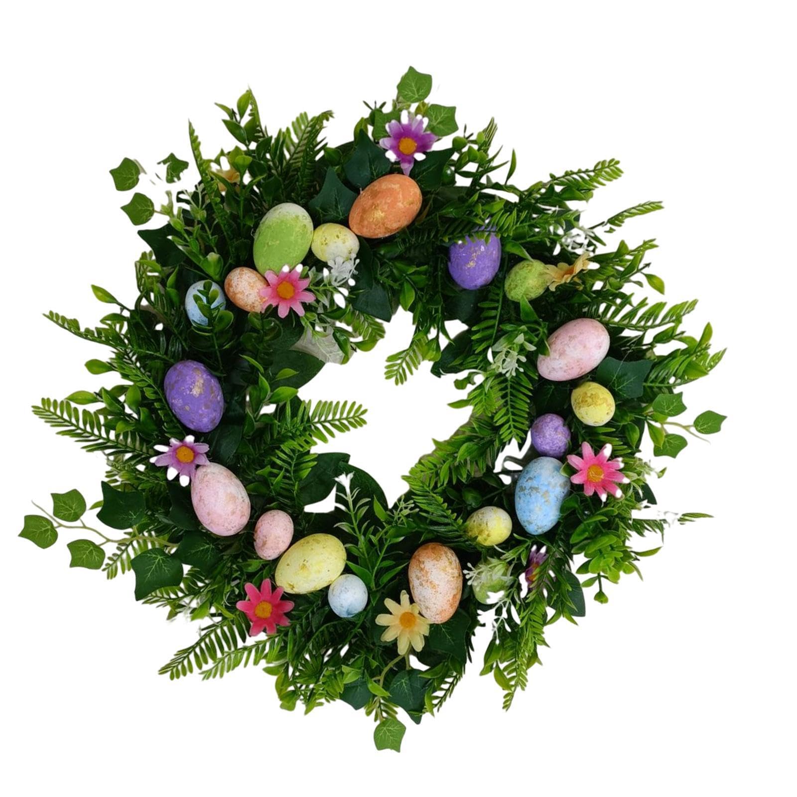 TWISAXC Easter Front Door Decorations Hanging Garlands Cheerful Welcoming Easter Cheer Into Home Add Festive Atmosphere During Happy Holiday To Home Front Door Artificial Flowers, Style A