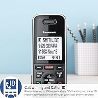 Vista 7 de Panasonic Link2Cell Teléfono con Cable e Inalámbrico Expandible con Sistema de Contestación Digital y Bloqueador de Llamadas Inteligente, Una Unidad