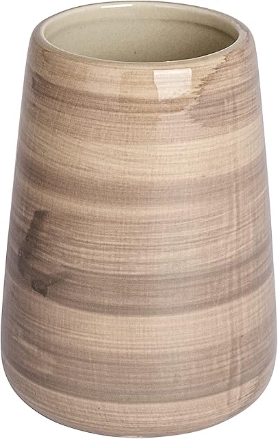 WENKO tumbler Pottery Sand-holder for toothbrush and toothpaste, Ceramic, 8 x 8 x 11 cm