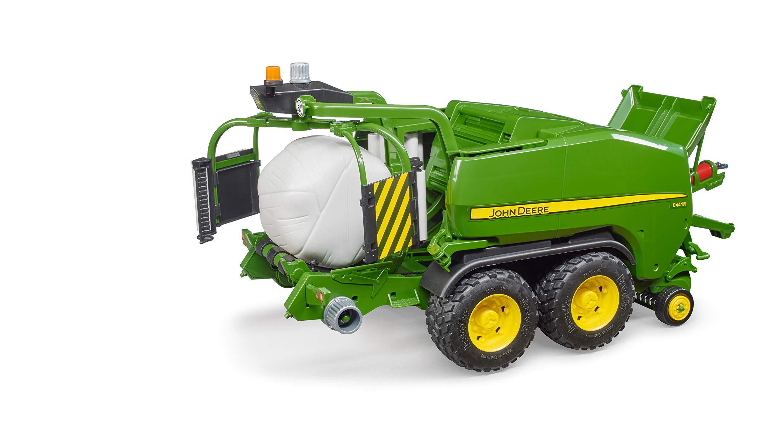 bruder 02032 - Combinación empacadora-encintadora de pacas redondas John Deere C441R - 1:16 Granja, agricultura, tractor, remolque, cosechadora, empacadora-encintadora, accesorios para cosechadoras