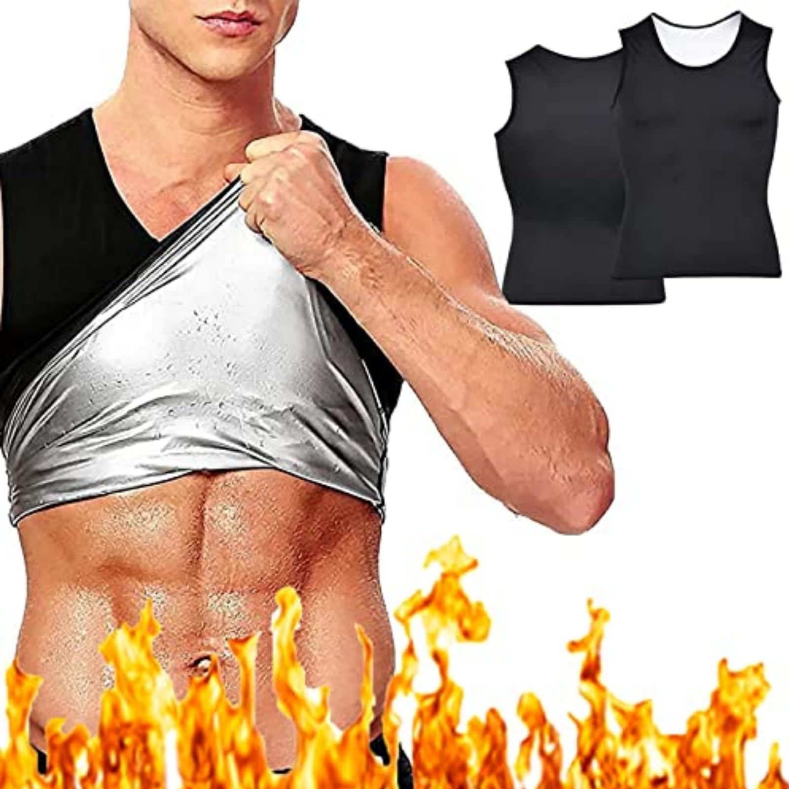 Gilet Sauna Homme – Débardeur Transpirant En Néoprène Pour Sport, Fitness Et Perte De Poids – Taille S à 3XL