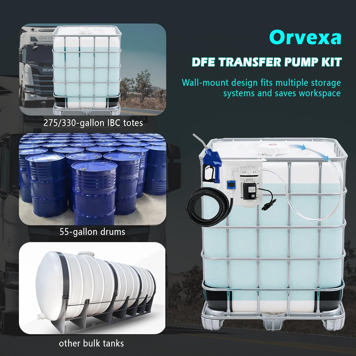 AC 110V-120V DEF Transfer Pump Kit with US Plug, High-Flow Self-Priming DEF Pump for Diesel Exhaust Fluid Transfer, Compatible with Drums, Totes, and Wall Mounting, Includes Premium Accessories