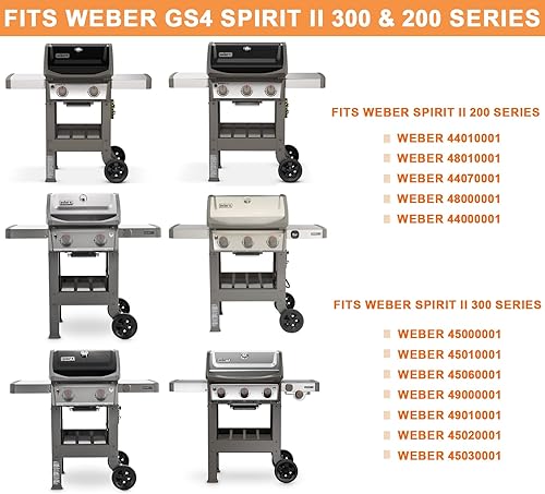 Miniatura 2 de 67060 Deflector de calor para Weber GS4 Spirit II 300 y 200 SER, Spirit II E210, E220, E310, S210220, S310320, repuesto para Weber Spirit 2 piezas y