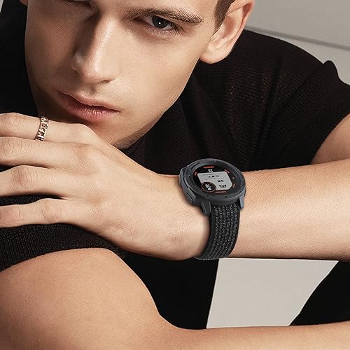 Miniatura 4 de Paquete de 3 correas de nailon con velcro compatibles con Garmin Fenix 7Fenix 6Fenix 5, correa deportiva de 0.866 pulgadas para Garmin Fenix 7 Pro6