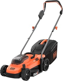 BCMW3336L2 Battery-Powered Lawn Mower 36 V 2.5 Ah 33 cm Cutting Width for Medium Lawns up to 500 m2 5-Position Height Adjustment with 2 Batteries Charger 35 L Catcher