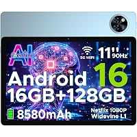 POPUX U11 Android 16 Tablet 11 Pollicl Gemini AI 16GB RAM +128GB ROM (2TB TF)