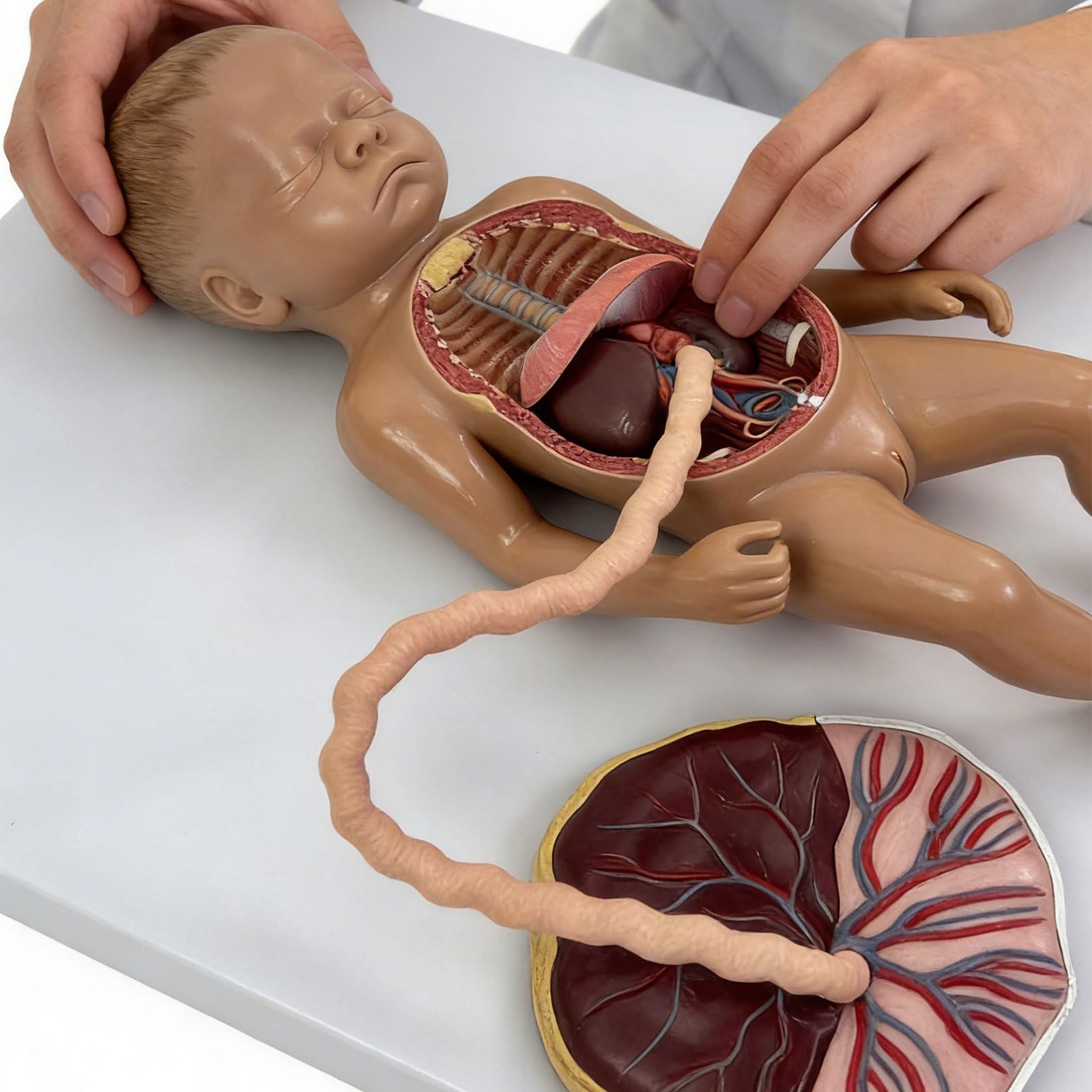 Sviluppo fetale educativo con struttura dei polmoni del cuore staccabile adatto per lo studio in classe Modello circolazione fetale Strumento educativo per l ' anatomia