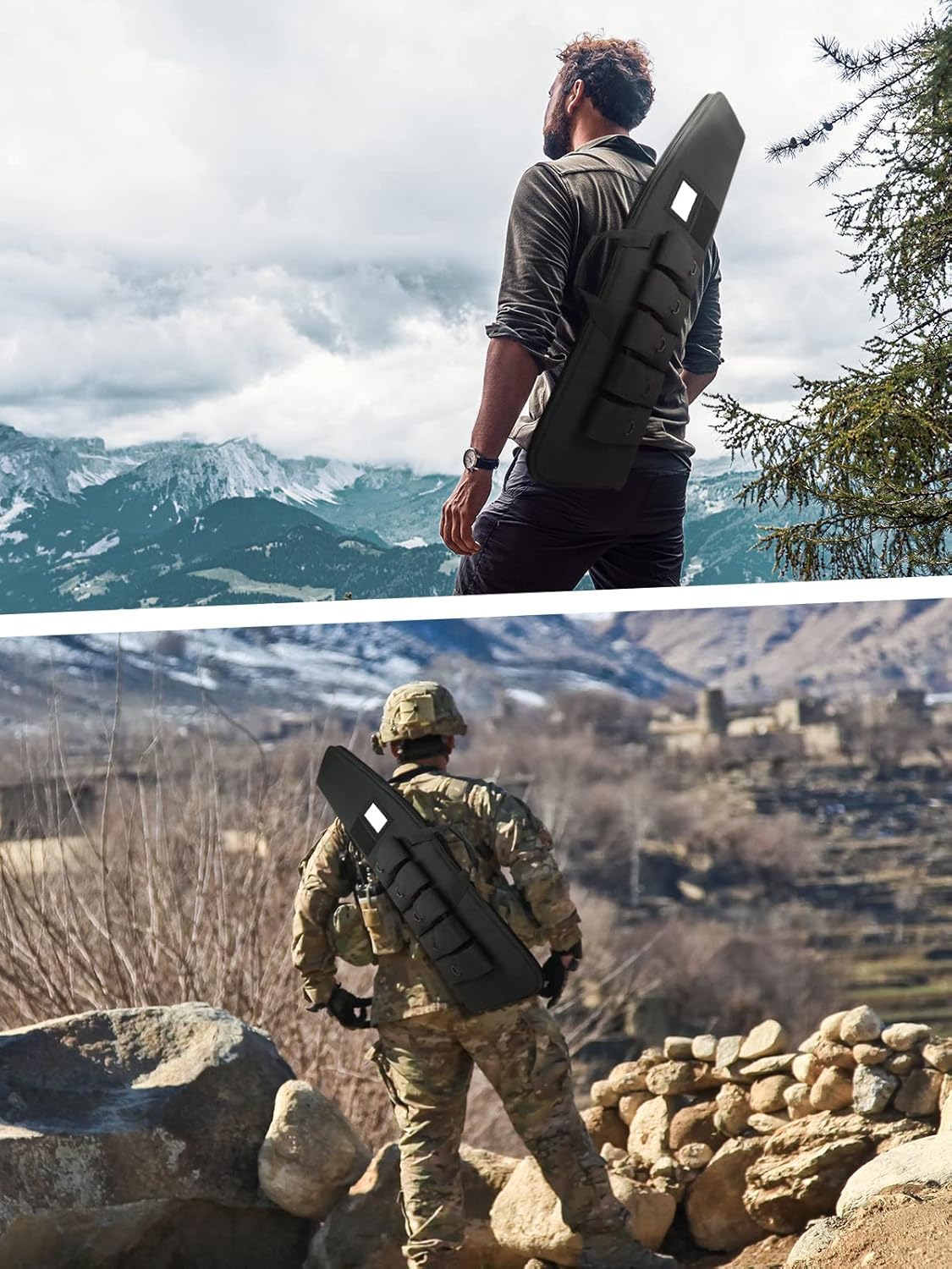 Soft-Rifle-Case Scoped-Range Gun-Bag Shooting-Storage - with 5 Pouches Heavy Duty Rifle Bag for Hunting Sports Transpo Black 34 inch - Image 6