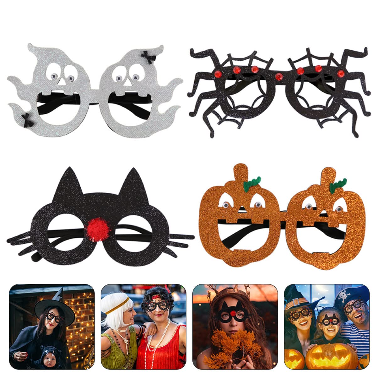 Toyvian Gastgeschenke 20 Stück Lustige Halloween- Halloween- Sonnenbrillen Kürbisgläser Gläser für - Party Brillenpapier Vasos Para Niños