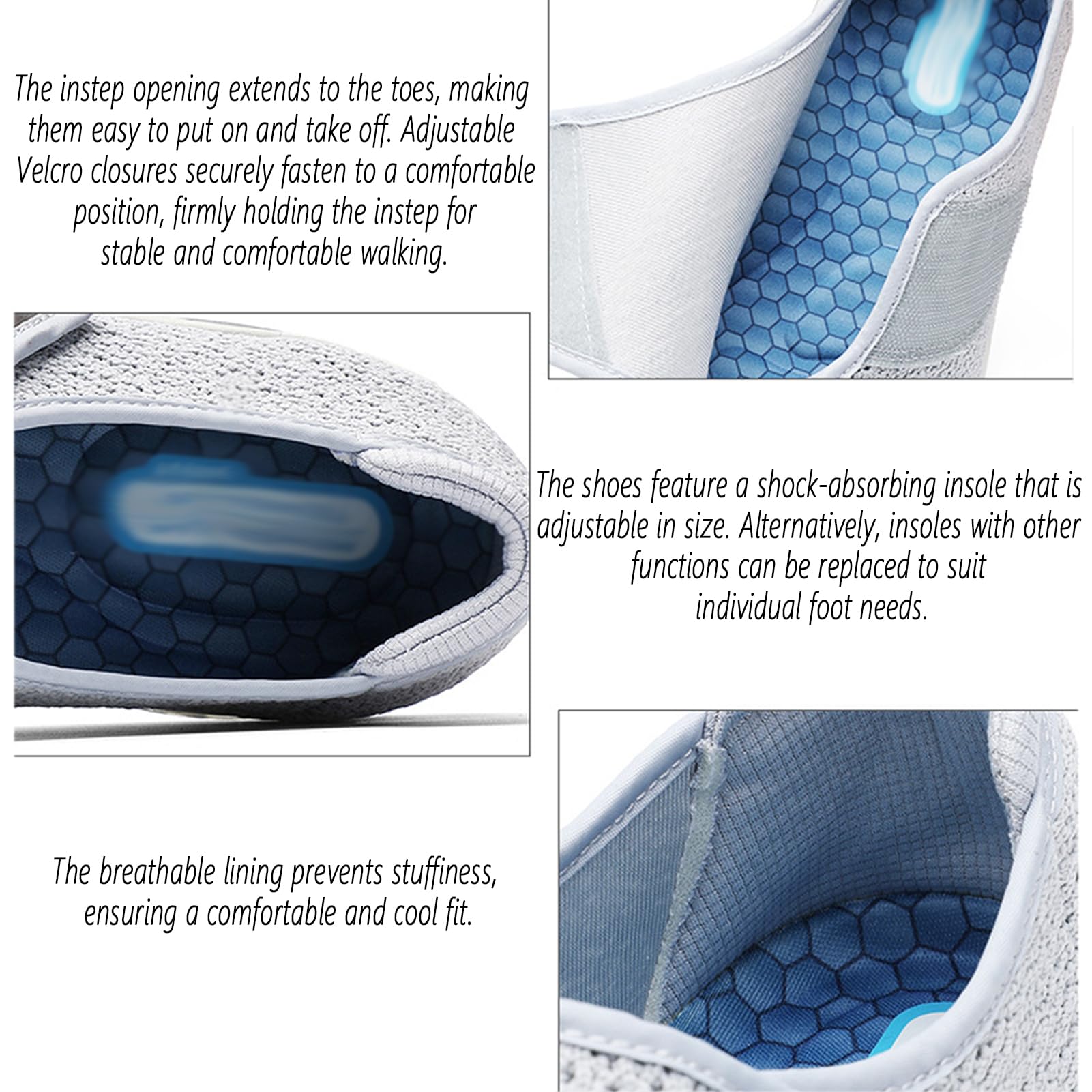 Buty dla cukrzyków, dla mężczyzn i kobiet, ortopedyczne buty terapeutyczne, hallux valgus, Air Cushion, buty rekreacyjne, zapalenie powięzi podeszwowej, dla seniorów, artretyzmu stóp
