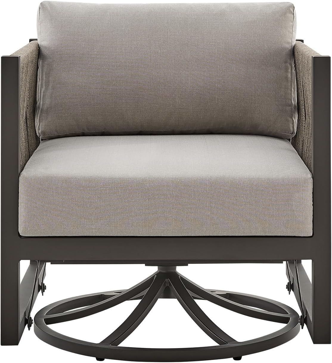 Outdoor Swivel Glider Lounge Chair - Patio Aluminum Seating with Cushions