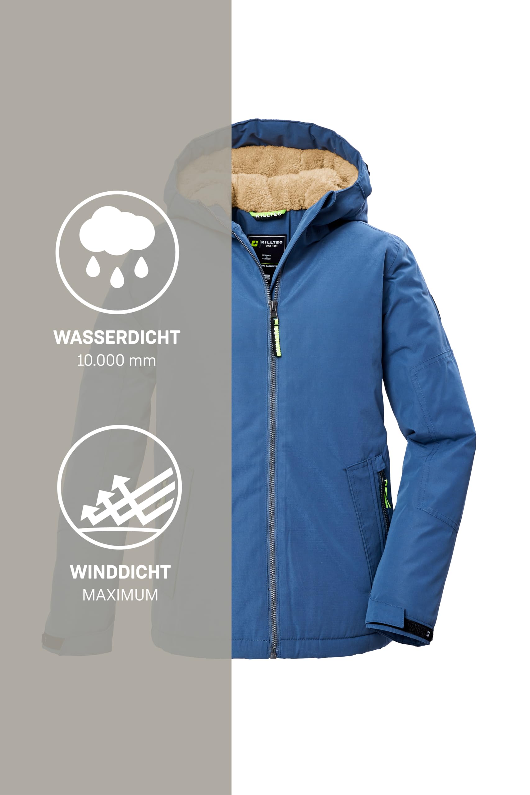 Killtec Kow 377 Bys Jckt Veste fonctionnelle/d'hiver avec capuche Garçon
