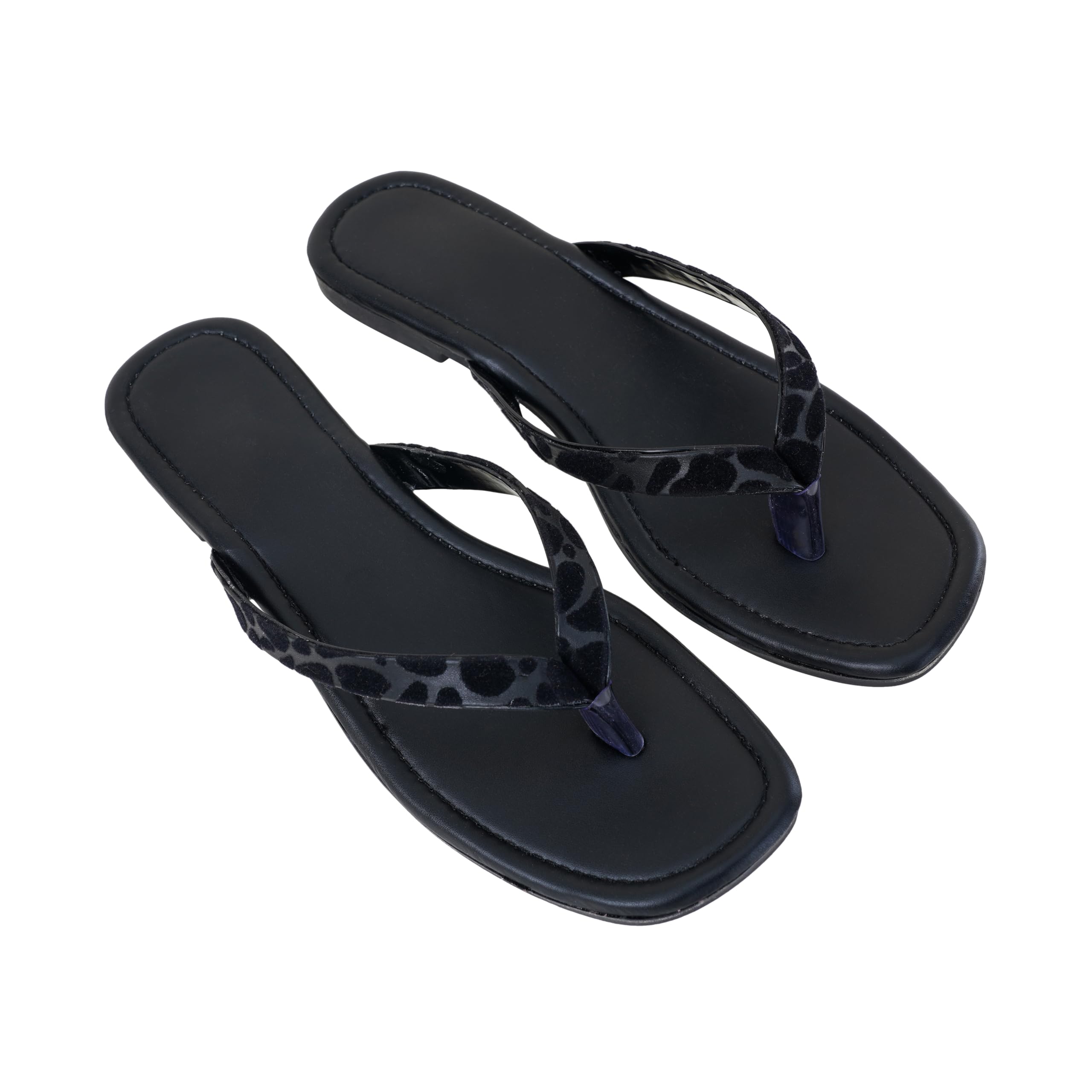 Women’s Leopard Print Thong Sandals – Stylish Flat Casual Flip Flops with Cushioned Footbed for Everyday Comfort-image-5