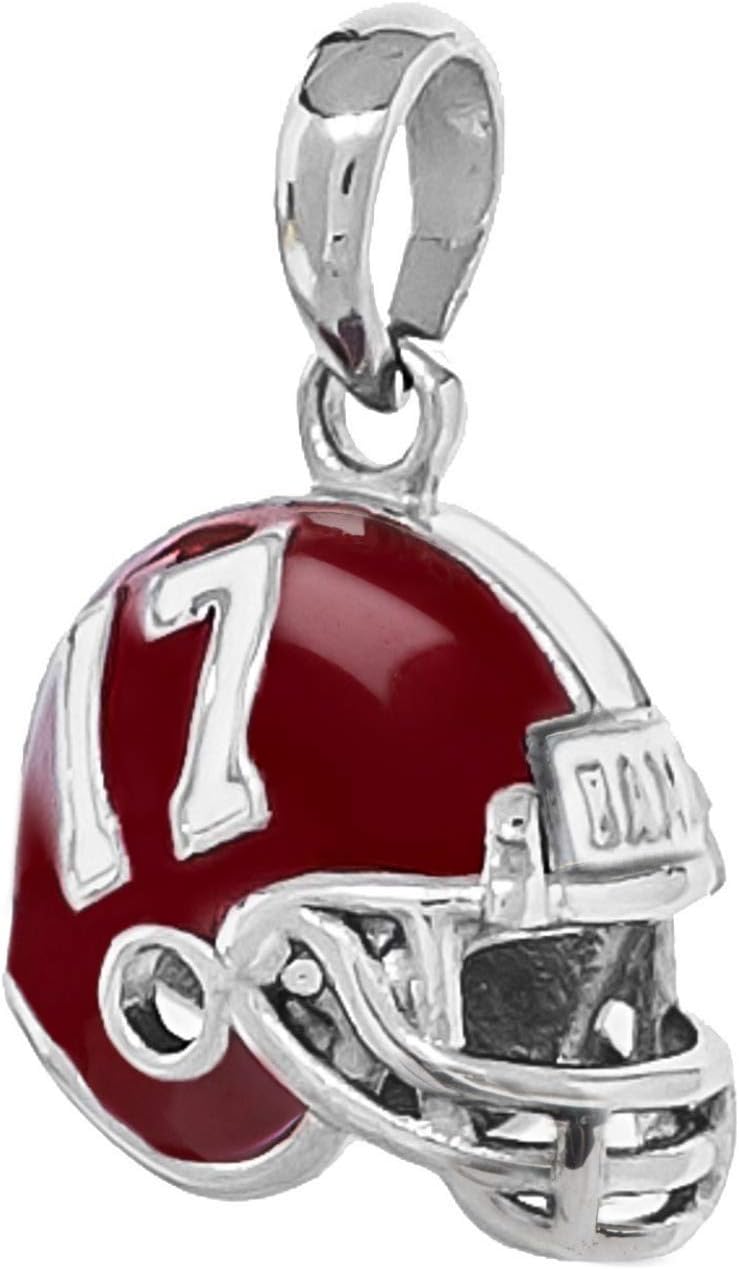 University of Alabama Bead Charm | Stainless Steel Alabama Pendant | Crimson Tide Helmet Charm | University of Alabama Gift | Fits Most Popular Charm Bracelets