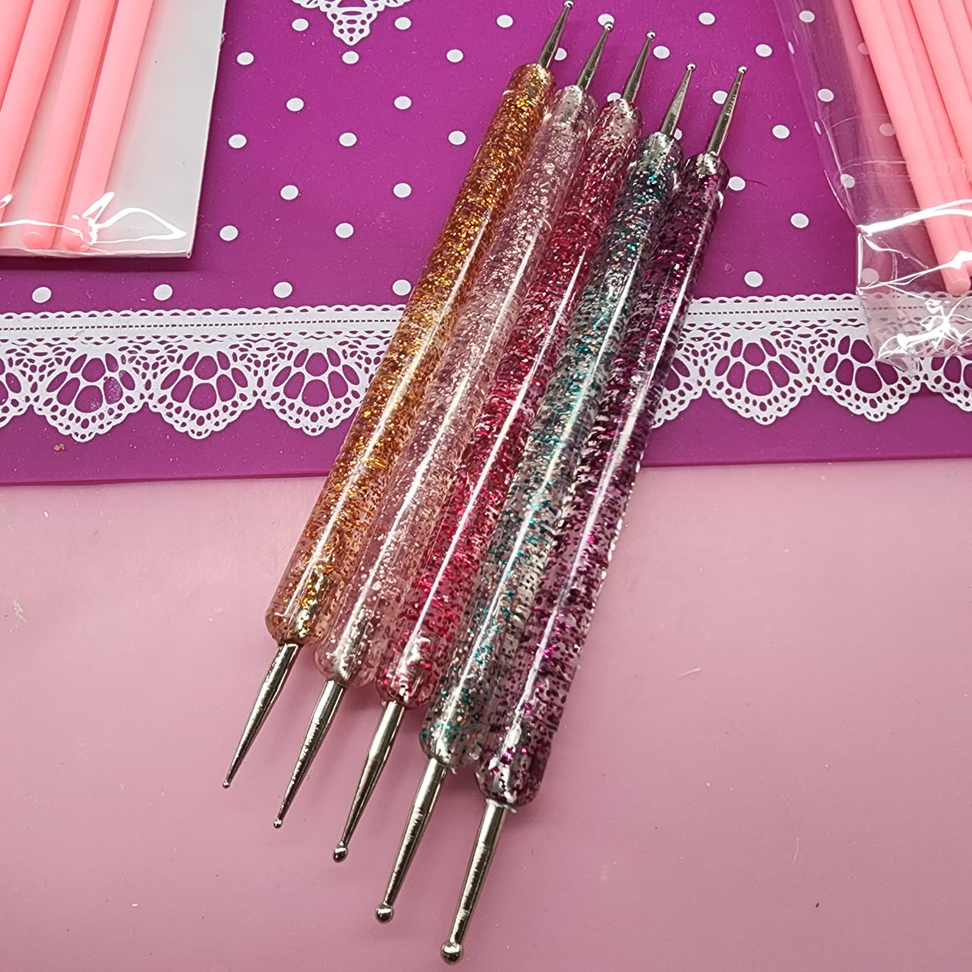 FANDAMEI 33pcs Nail Art Tools, Nail Design Tools, Nail Art Brushes, 31pcs Nail Brushes For Nail Art, Nail Brushes, Nail Dotting Tool, Nail Art Brush For Nail Design, Nail Brush Set, Nail Art Palette