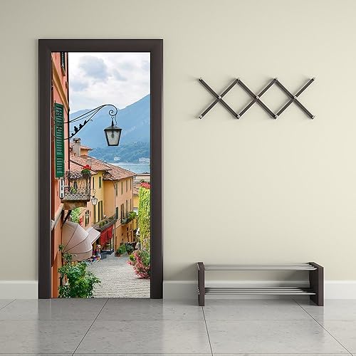 Miniatura 1 de Adhesivo decorativo para puerta (11.9 x 31.0in, 30.3 x 78.7in), diseño de puerta de vinilo extraíble