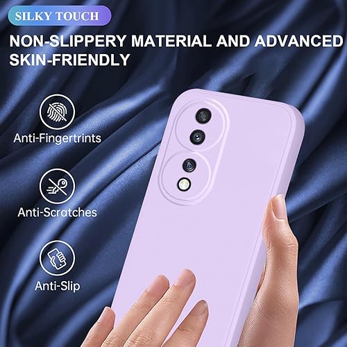 Miniatura 2 de Compatible con Honor 70 Funda de silicona púrpura Honor 70 funda protectora delgada a prueba de golpes funda protectora suave antihuellas dactilares