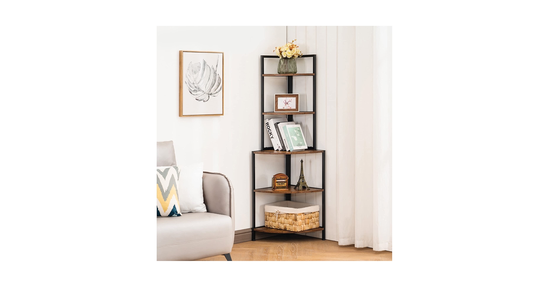 Amazon.com: Apicizon 5 Tier Corner Shelf, Industrial Corner