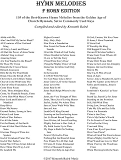 Hymn Melodies for F Horn: 105 of the Best Known Hymn Melodies from the Golden Age of Church Hymnals, Set in Commonly Used Keys