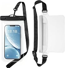 2 x Waterproof Mobile Phone Bags | IPX8 waterproof bag, water resistant, touch screen, suitable for water sports, swimming, boating, beach