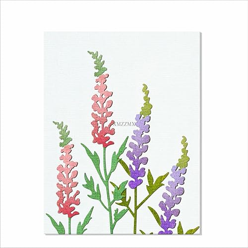 Miniatura 2 de Troqueles de corte de metal lavanda para hacer tarjetas, kit de troquelado de papel en relieve, suministros de bolsillos de almacenamiento,