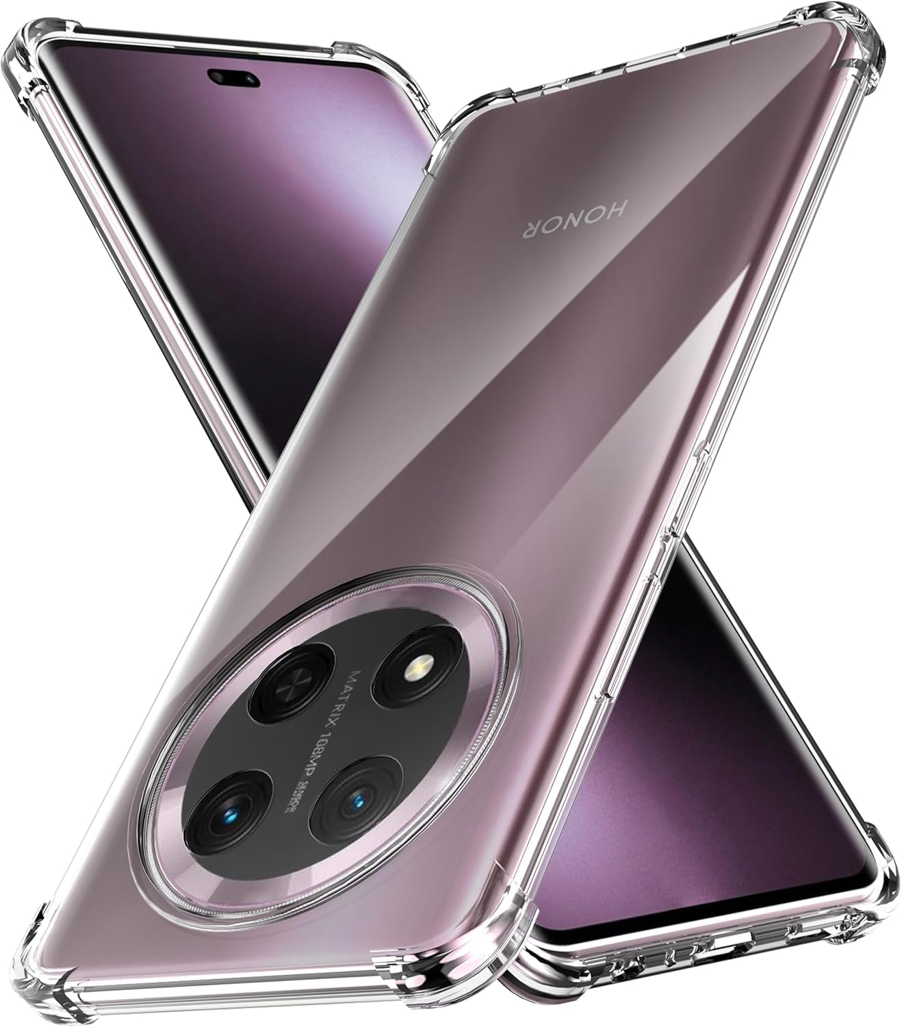 Transparent Case for Honor X9c 5G, Crystal Clear Soft TPU Shockproof Protective Case Ultra-thin [Airbag Protection] Anti-Scratch Anti-Oil Bumper Cover