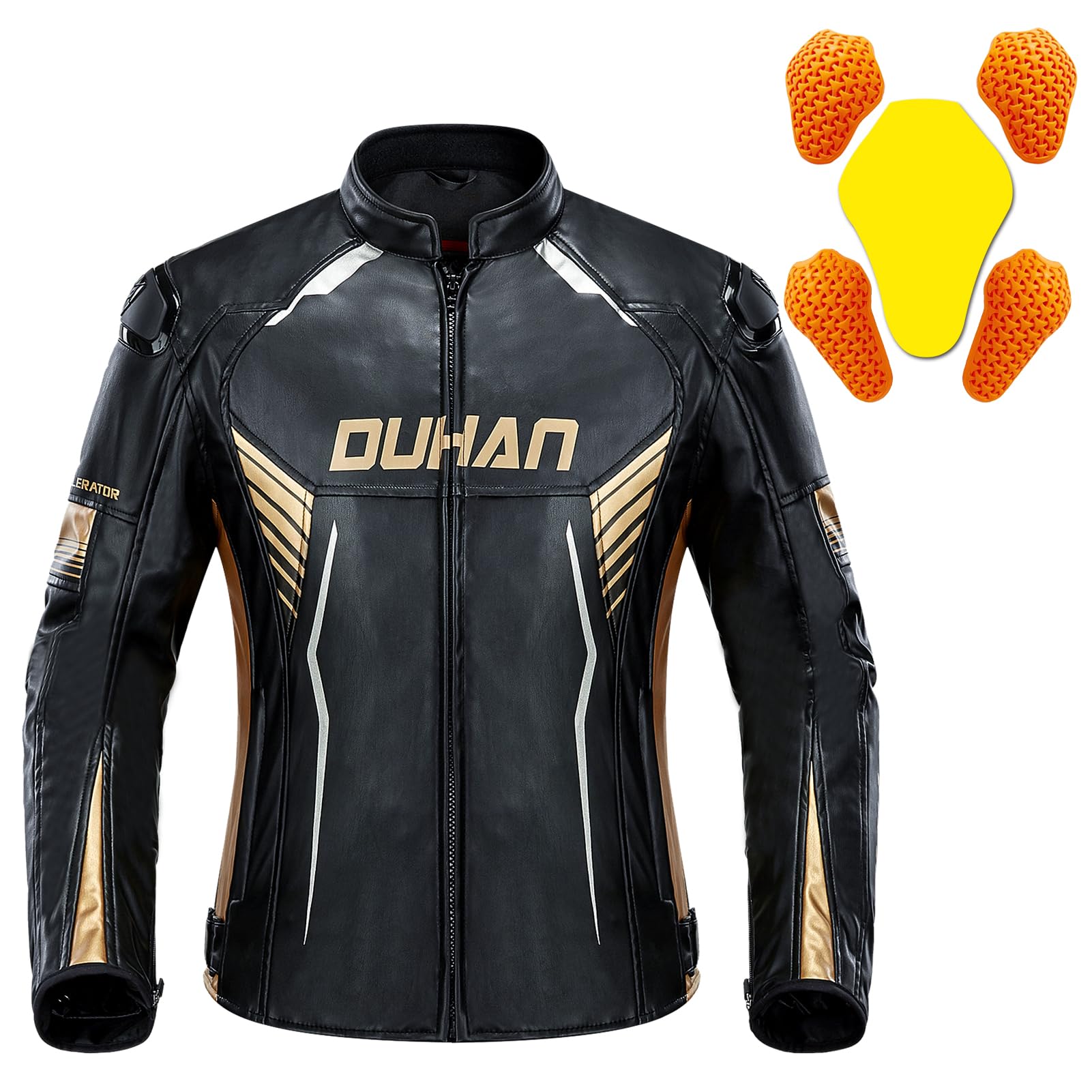 Duhan 3-in-1 Leather Motorcycle Jacket