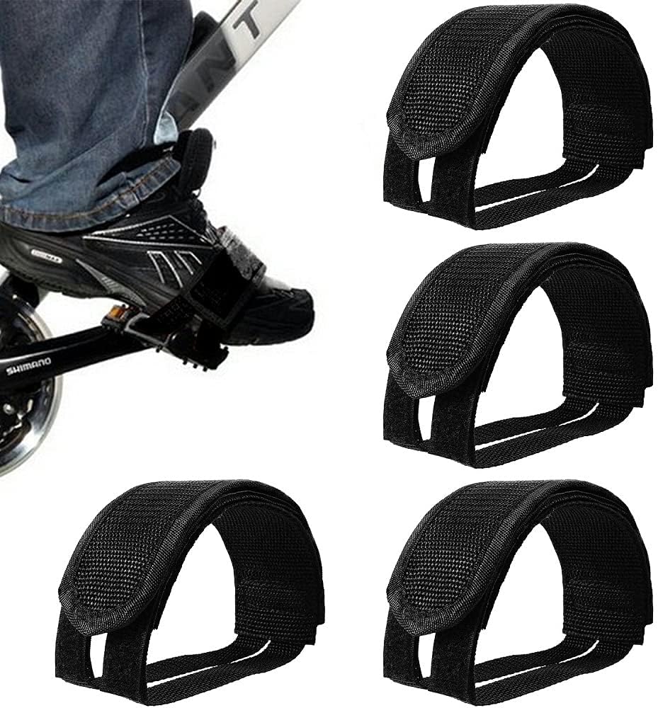 Bike Pedal Straps,2Pairs Bicycle Feet Straps,Toe Clips Straps Tape,Universal Pedal Straps,Bike