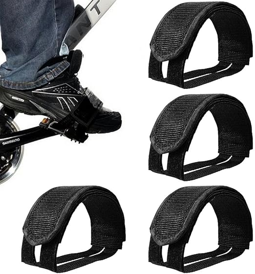 Bike Pedal Straps,2Pairs Bicycle Feet Straps,Toe Clips Straps Tape