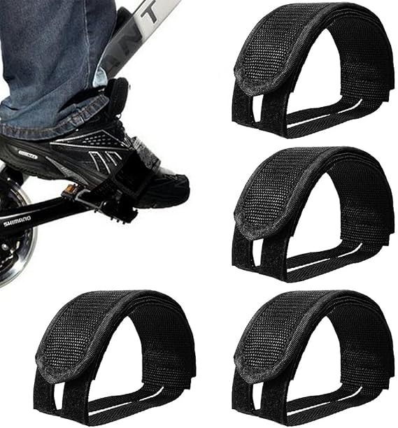 Bike Pedal Straps,2Pairs Bicycle Feet Straps,Toe Clips Straps Tape,Universal Pedal Straps,Bike