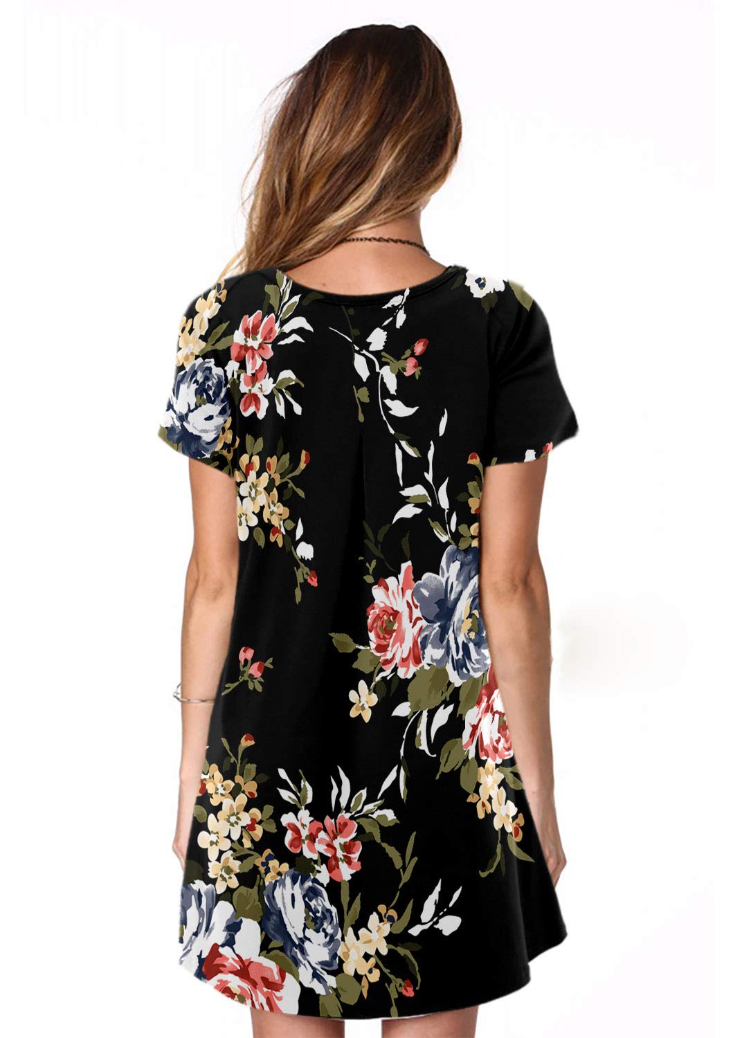 Ancapelion Women's Casual Loose T Shirt Dresses Short Sleeve Mini Summer Tunic Dress for Women