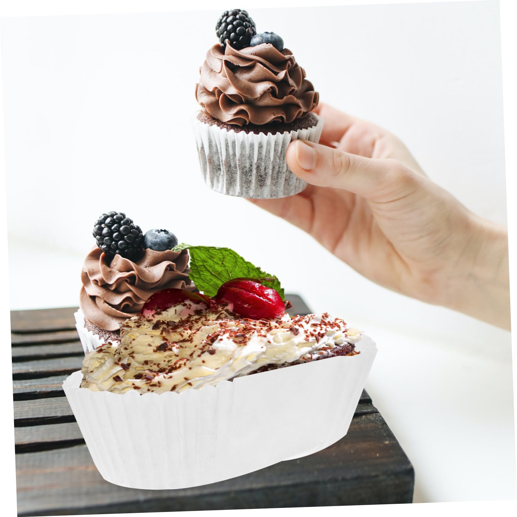 Alipis 4 Stück Kuchenförmchen Ovale Backförmchen Muffin Backförmchen Cupcake Cupcake Förmchen Ovale Förmchen Papier Backboot Form e Kuchenförmchen Fettdichte