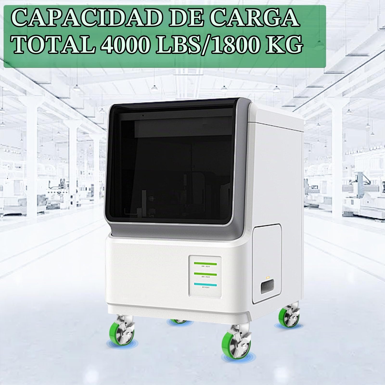 Ruedas para Muebles con Freno 125mm, Núcleo de Aluminio PU Alta Dureza Ruedas Giratorias Pesados 1800KG Capacidad, Silenciosas y Resistentes al Desgaste Ruedas Industriales, Juego de 4